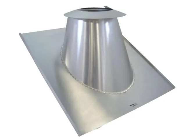 Bertrams Duschwanne Dacheindicht. DN 130-150, 15-30Gr. komplett VA gepunktet, incl. 22RK150VA