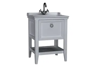 VT Set Waschtisch + Unterschrank Valarte 645 mm 1 Vollauszug Weiß Matt