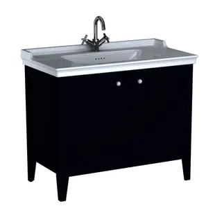 VT Set Waschtisch + Unterschrank Valarte 995 mm 2 Türen Stahlblau
