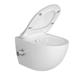 VitrA Wand-WC-Set Aquacare Sento Rohrunterbrecher Thermostat Weiß Hochgl.