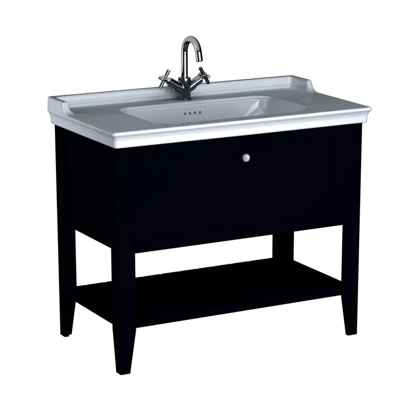 VitrA Set Waschtisch + Unterschrank Valarte 995 mm 1 Vollauszug Stahlblau