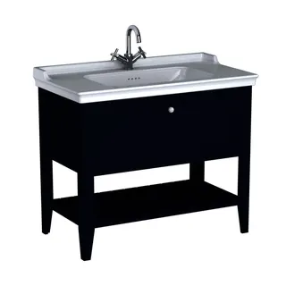 VT Set Waschtisch + Unterschrank Valarte 995 mm 1 Vollauszug Stahlblau