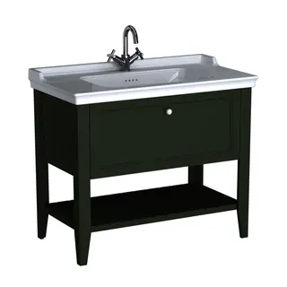 VitrA Set Waschtisch + Unterschrank Valarte 995 mm 1 Vollauszug Vintage Grün
