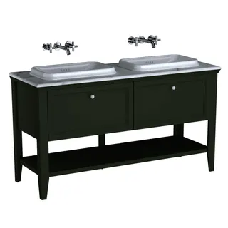 VT Set Waschtisch + Unterschrank Valarte 2 Einbau-WT 1495 mm 2 Auszüge Vin.-Grün