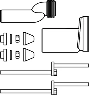 TECE Anschlussset etagiert 25 mm, DN 90, für wandhängende WCs – Bild 3