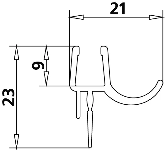Kermi 97101 2x Dichtleiste RA 5400 12A Länge: 550 mm