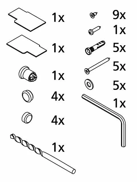 KR Kermi EBI2010 Set Montagekleinteile