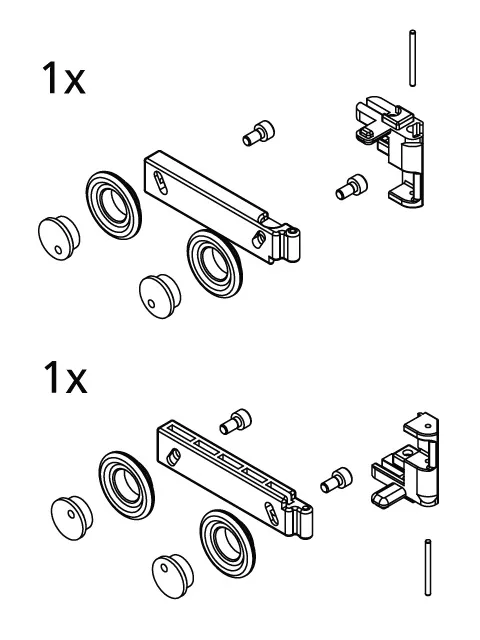 KR Kermi EBIN012 Set Laufwagen Farbe: silber