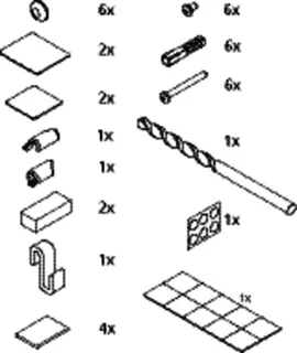Kermi EBLI014 Set Montagekleinteile