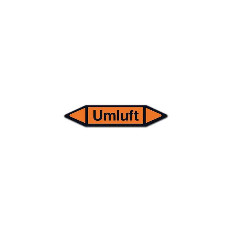 Fließrichtungspfeil UMLUFT DIN orange