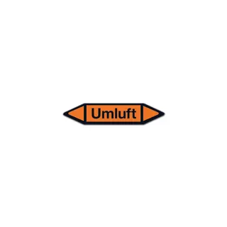 Fließrichtungspfeil UMLUFT DIN orange