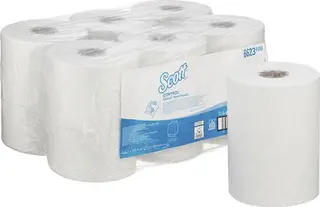 Rollenhandtuch Scott® Control™ 1-lagig w eiß L ca.165mxB ca.198mm 6 Rollen/KT
