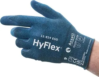 Handschuhe HyFlex 11-819 ESD Gr.7 blau E N 388,EN 16350 PSA II ANSELL