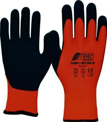 Kälteschutzhandschuh SOFT GRIP W Gr.10 o range/dunkelblau EN 388,EN 511 PSA II