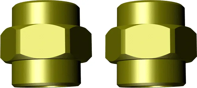 Wolf Doppelnippel G 1 1/4" - G 1 1/4" Satz a 2 Stück