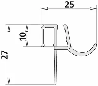 Kermi 4714L 2x Dichtleiste 4719 201 RL Länge: 985 mm