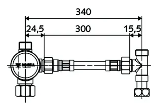 SCHELL Eckventil-Thermostat Set Anschlussset Flexibel, chrom – Bild 3