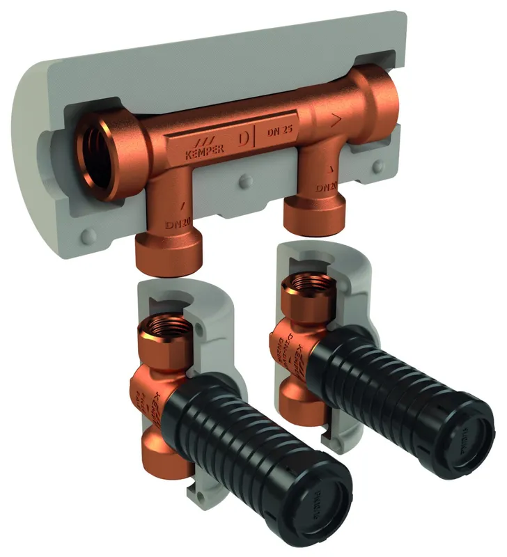 KEMPER KHS Venturi-Strömungsteiler-Gr.UP dynamisch, DN20, Abg.DN20, VAV DN15, IG