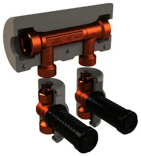 KEMPER KHS Venturi-Strömungsteiler-Gr.UP dynamisch, DN40, Abg.DN25 ,VAV DN15, IG