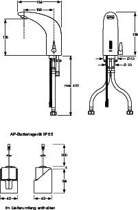 Armatur Saniline Dolphin 2 Kalt-/Warmwasser Batterie – Bild 2