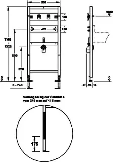 nextVIT Waschtisch-Element Wandbatterie Ausgussbecken SBH 120 – Bild 4