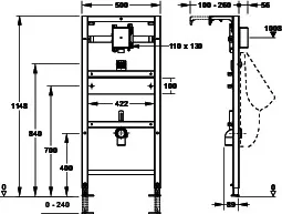 nextVIT Urinal-Element UP-Spülsystem SBH 120 Elektronisch/Mechanisch – Bild 4