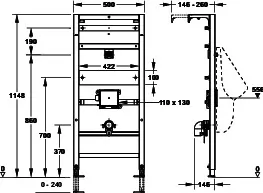 nextVIT Urinal-Element UP-Spülsystem K3 SBH 120 Elektronisch – Bild 4
