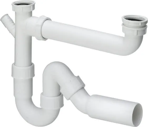 Viega Ablaufverbindung 79485.20 in G1 1/2 x 50mm x 90-310mm Kst. weiss