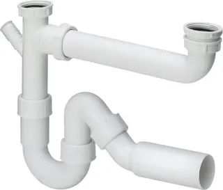 Viega Ablaufverbindung 79485.20 in G1 1/2 x 50mm x 90-310mm Kst. weiss