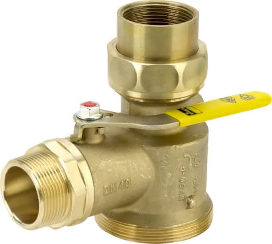 Viega Gaszähler-Kugeleckhahn G21115 in R1 1/2 x Rp1 1/2 Messing