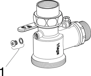 Viega Gaszähler-Kugeleckhahn G21115 in R1 1/2 x Rp1 1/2 Messing – Bild 5