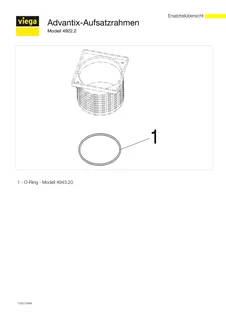 Viega Aufsatzrahmen 4922.2 in 100x100mm Kunststoff grau – Bild 4