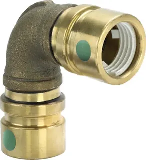 Viega Bogen 90 Grad mit SC Geopress 9616TW in 32mm Rotguss