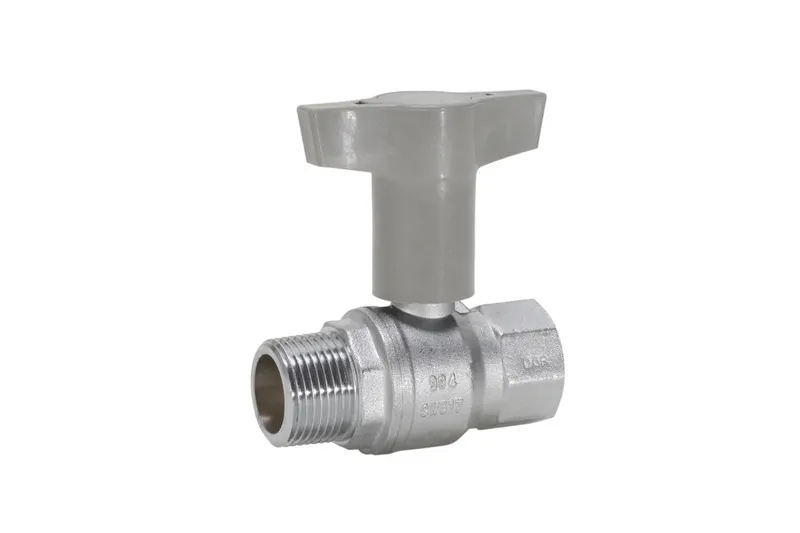 Gewinde-Kugelhahn Messing 984T.1-1 1/4" IG/AG ISO-T-Griff PN40
