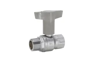 Gewinde-Kugelhahn Messing 984T.1-1/2" IG/AG ISO-T-Griff PN40