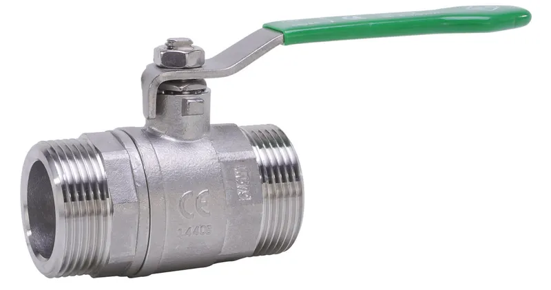 Gewinde-Kugelhahn Edelstahl 835.5-1" AG/AG Hebel PN40 (DN 20)
