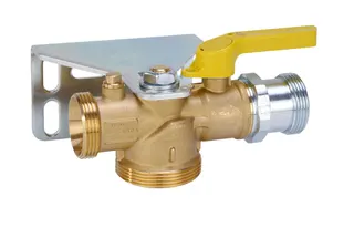 Gaszählerhahn Einrohr Durchg mit GSW GZH30-DN25-VG25