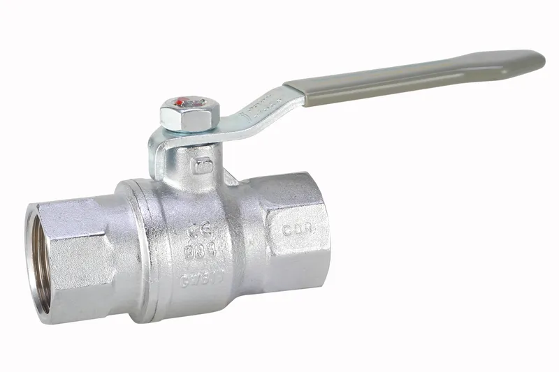 Gewinde-Kugelhahn Messing PN40 984D.0-1/2" IG/IG Hebel DIN-Baul.