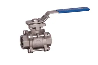 Gewinde-Kugelhahn Edelstahl dreiteilig 851E-1/4" IG/IG PN63
