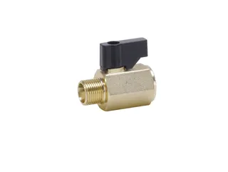 Mini-Kugelhahn Aluminium anodisiert 93701-3/8" IG/AG PN12