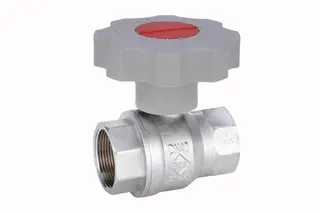 Gewinde-Kugelhahn Messing IG/IG PN40 984HGT-1" mit Handgetriebe