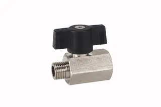 Mini-Kugelhahn Messing 93411-3/8" IG/AG Flügelgriff PN12