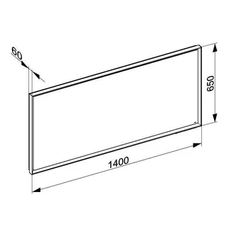 Keuco LS R. Lumos 14597, silber-erloxiert, 1400 x 650 x 60 mm – Bild 2