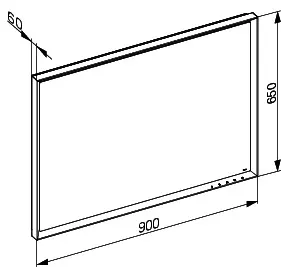 Keuco LS R. Lumos 14597, silber-erloxiert, 900 x 650 x 60 mm – Bild 2