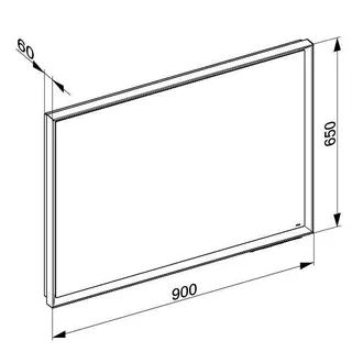 Keuco LS R. Lumos 14597, silber-erloxiert, 900 x 650 x 60 mm – Bild 3