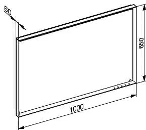 Keuco LS R. Lumos 14597, silber-erloxiert, 1000 x 650 x 60 mm – Bild 2