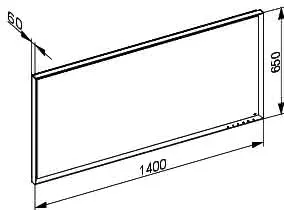 Keuco LS R. Lumos 14598, Spiegelheizung,silb-elox.,1400x650x60mm – Bild 3