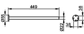 Keuco Handtuchhalter Plan 14920, Edelstahl, 450 mm – Bild 2
