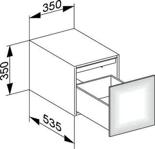 Keuco Sideboard Edition 11 31320, 1 Auszug, anthrazit/anthrazit – Bild 2