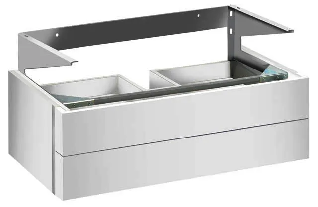 Keuco Waschtisch-Unterbau Edition 300 30384, 2 Auszüge, weiß Hochgl/weiß Hochgl